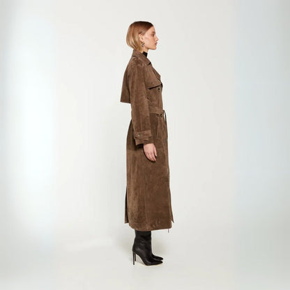 Heather™ | Suede Trench Coat