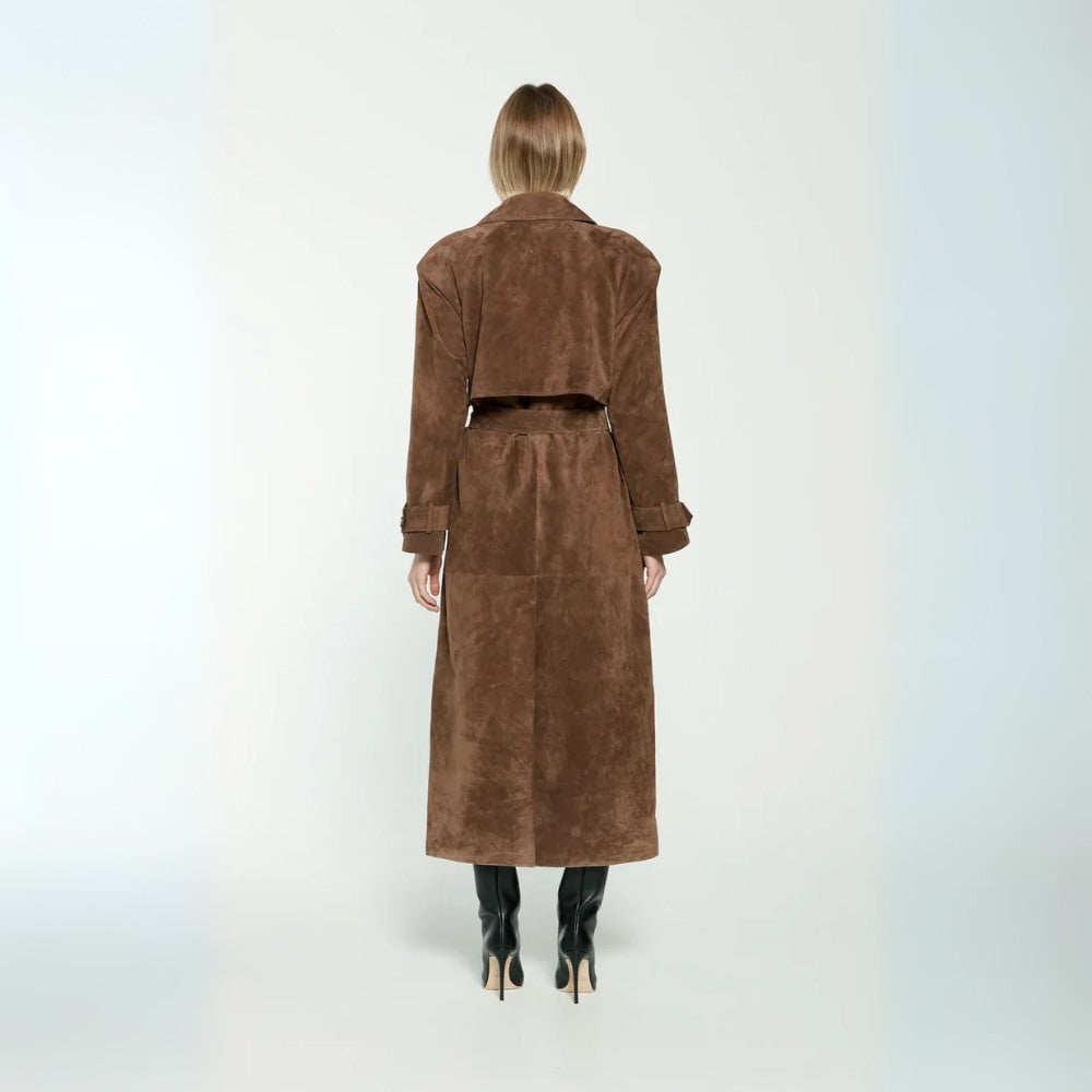 Heather™ | Suede Trench Coat