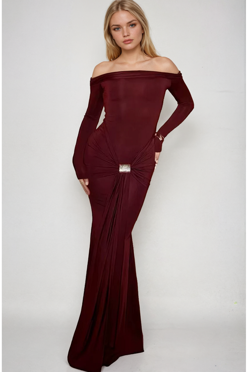 Laura™ |  Off Shoulder Maxi Dress